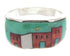 Silver Multicolor Native American Design Ring Size 9-3/4 YS62236